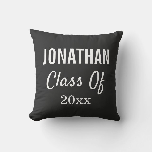 Coussin Année de promotion de fin d'études Typographie mod (Recto)