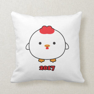 Coussin Année du carreau 2017 de coq