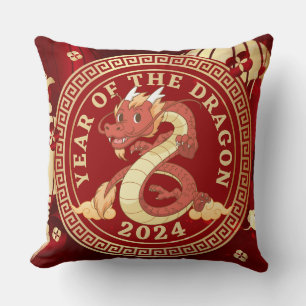 Coussin Année du Dragon 2024 SIGNE Zodiaque chinois