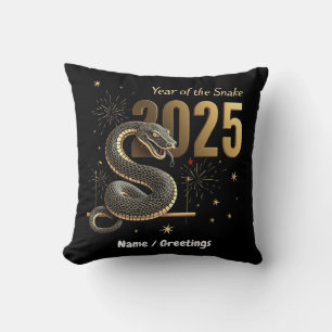 Coussin Année du serpent 2025 Zodiac chinois personnalisab