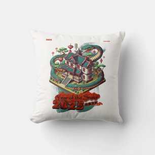 Coussin Année du serpent : Nouvel An chinois 2025 #01