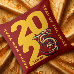 Coussin Année Or Rouge du Serpent 2025