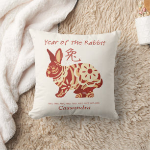 Coussin Année Zodiaque Chinoise Du Signe Animal Du Lapin