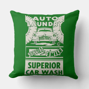 Coussin Années 1950 Auto Laundry