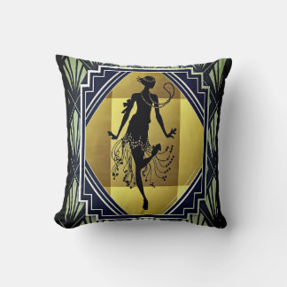 Coussin Années folles Danser Flapper Dame