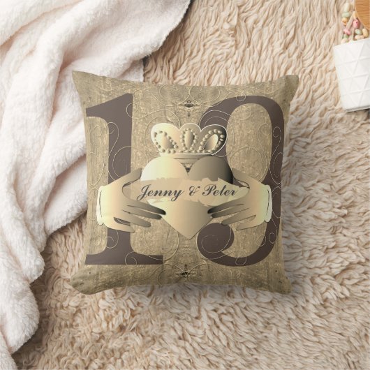 Coussin Anniversaire 19e Anniversaire Ancien Claddagh Bagu (Couverture)