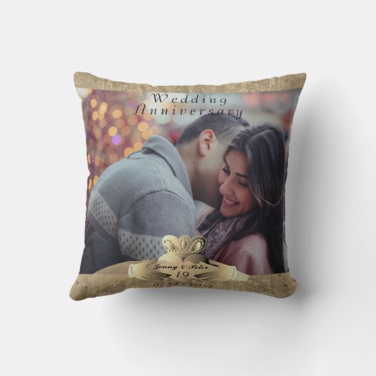 Coussin Anniversaire 19e Anniversaire Ancien Claddagh Bagu (Verso)