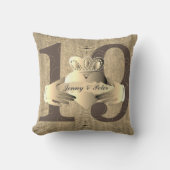 Coussin Anniversaire 19e Anniversaire Ancien Claddagh Bagu (Recto)