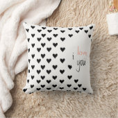 Coussin Anniversaire blanc Valentine de noir fait sur (Couverture)