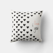 Coussin Anniversaire blanc Valentine de noir fait sur (Verso)