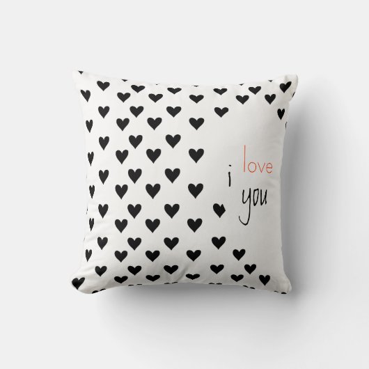 Coussin Anniversaire blanc Valentine de noir fait sur (Recto)
