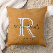Coussin Anniversaire bronzé de monogramme de cuir de Faux (Couverture)