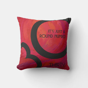 Coussin Anniversaire de 30 ans, une décennie rouge