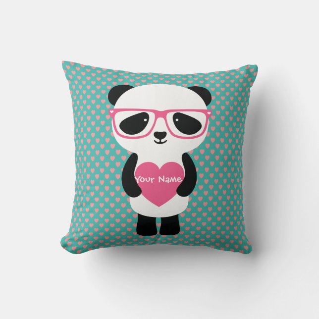 Coussin Anniversaire de Cute Panda (Recto)