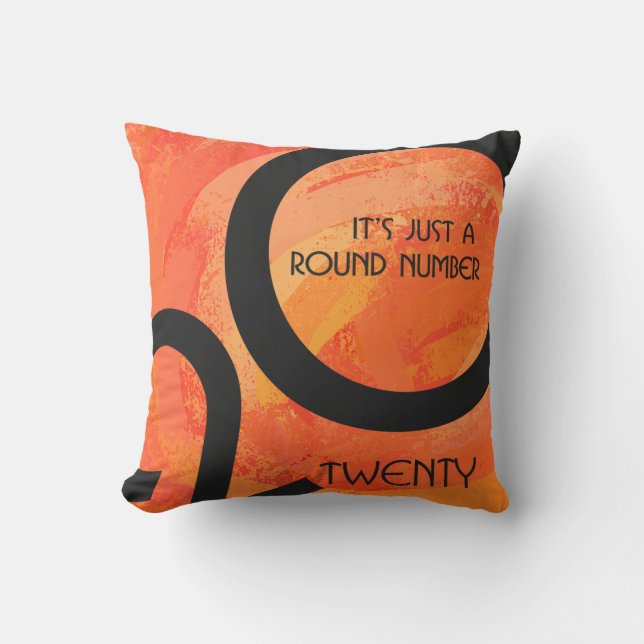Coussin Anniversaire de la décennie orange (Recto)