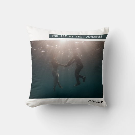 Coussin Anniversaire de l'aventure photo (Recto)