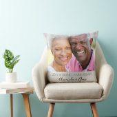 Coussin anniversaire de mariage de 25 ans photo argent élé (Chaise)