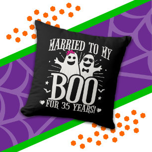 Coussin Anniversaire de mariage d'octobre drôle 35e annive