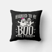 Coussin Anniversaire de Mariage d'Octobre Humour 3e Annive (Verso)