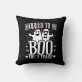 Coussin Anniversaire de Mariage d'Octobre Humour 3e Annive (Recto)