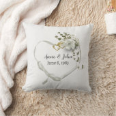 Coussin Anniversaire de mariage Ruban en forme de cœur (Couverture)