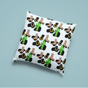Coussin Anniversaire de Rodéo de Cowboy Occidental