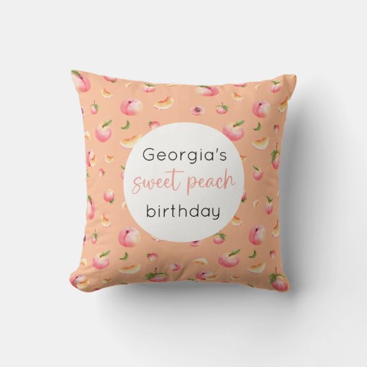 Coussin Anniversaire de Sweet Peach (Recto)