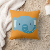 Coussin Anniversaire d'éléphant Art pour enfants (Couverture)