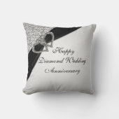 Coussin Anniversaire du Mariage de diamant Jeu d'oreiller (Recto)
