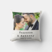 Coussin Anniversaire du Mariage photo personnalisé (Recto)