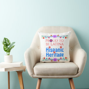 Coussin Anniversaire du patrimoine hispanique – Flo coloré