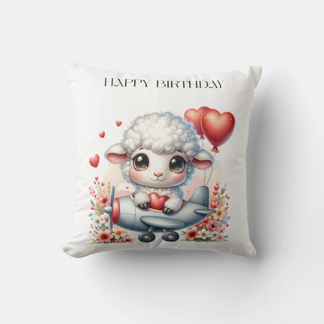 Coussin Anniversaire du pilote de mouton (Recto)