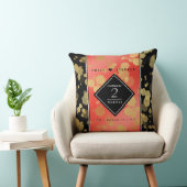 Coussin Anniversaire élégant du 2ème Mariage Garnet (Chaise)