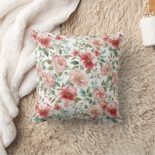 Coussin Anniversaire Fleurs Roses Rouges
