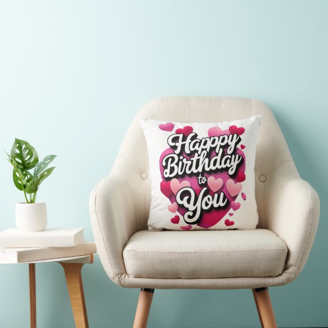 Coussin anniversaire heureux (Chaise)