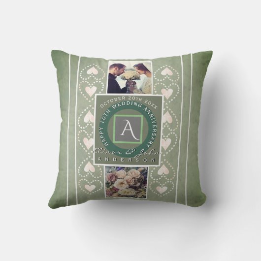 Coussin "Anniversaire heureux" 2 photos faites sur (Verso)