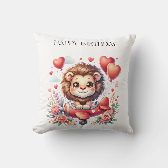 Coussin Anniversaire Lion Volant (Recto)