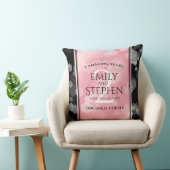 Coussin Anniversaire Mariage élégant du 2e Rose Quartz (Chaise)