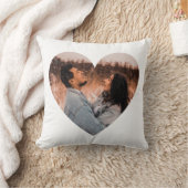 Coussin Anniversaire Mariage moderne Photo de coeur M. Mme (Couverture)