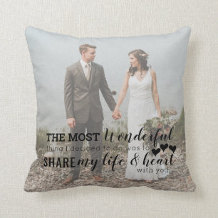 Coussin Anniversaire Mariage Photo Partager Mon coeur de v