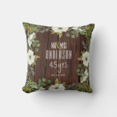 Coussin Anniversaire Mariage RUSTIQUE N'IMPORTE QUELLE Fle (Recto)