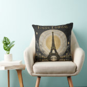 Coussin Anniversaire Paris Tour Eiffel Déco Or (Chaise)