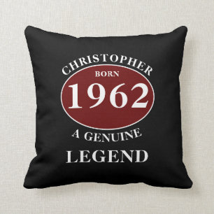 Coussin Anniversaire personnalisé Ajouter le nom Année Née