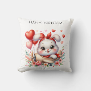 Coussin Anniversaire Pilote Lapin
