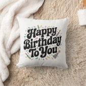 Coussin Anniversaire Rétro Confettis (Couverture)