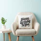 Coussin Anniversaire Rétro Confettis (Chaise)