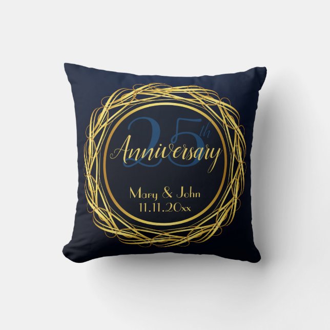 Coussin Anniversaire royal de l'or noir (Recto)