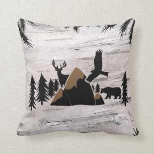 Coussin Anniversaire Rustique en Bois de bouleau en plein