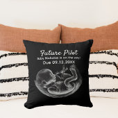 Coussin Annonce de grossesse Future Pilote Humour Aviation