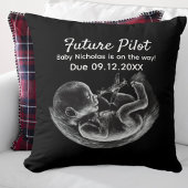 Coussin Annonce de grossesse Future Pilote Humour Aviation